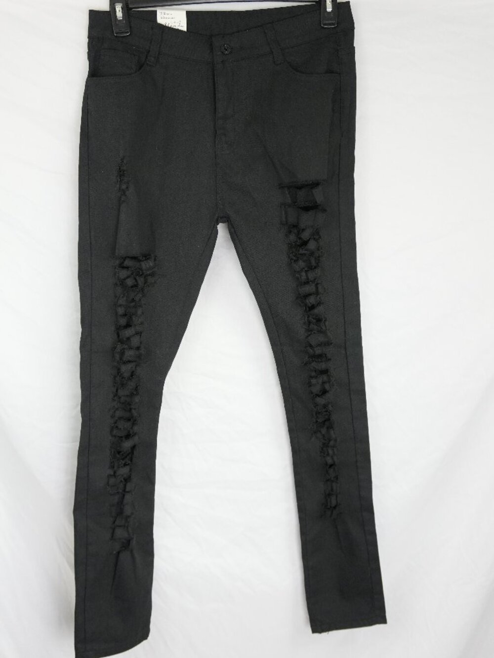 NWT Alinda Womens XL Black Jeans with Holes Distressed 5 Pockets Skinny